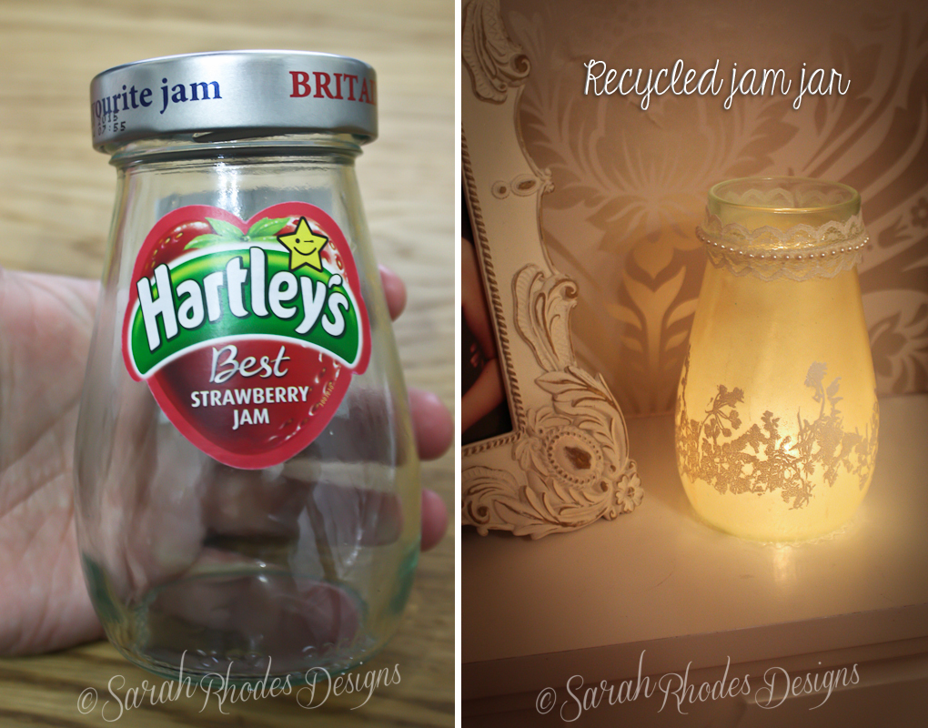 Upcycled jam Jar